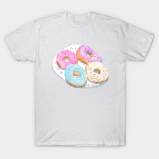 Four Donuts T-Shirt by thejodylinn